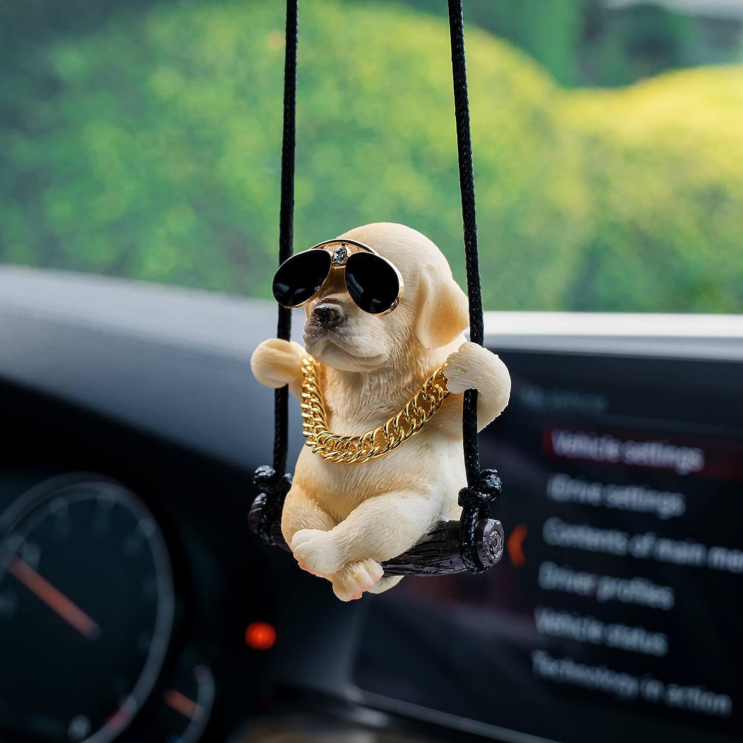Car Accessories Mirror Hanging - 男性と女性のための車のリアビューミラー,かわいいスイングドッグ,ラブラドロップレイバー,ハンギングアクセサリー