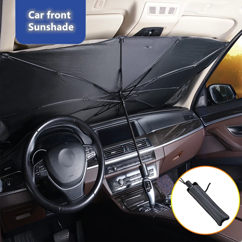 Car Accessories For Interior - 車のフロントガラスサンシェード多機能便利な折りたたみ式車用パラソルインテリアフロントガラスパラソルプロテクターアクセサリー