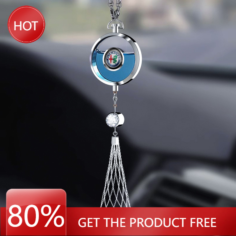 Car Accessories Mirror Hanging - ハブキャップ車のバックミラー香水ペンダントフレグランスハンギングアクセサリーアルファロメオ 156 159 147 4C 8C