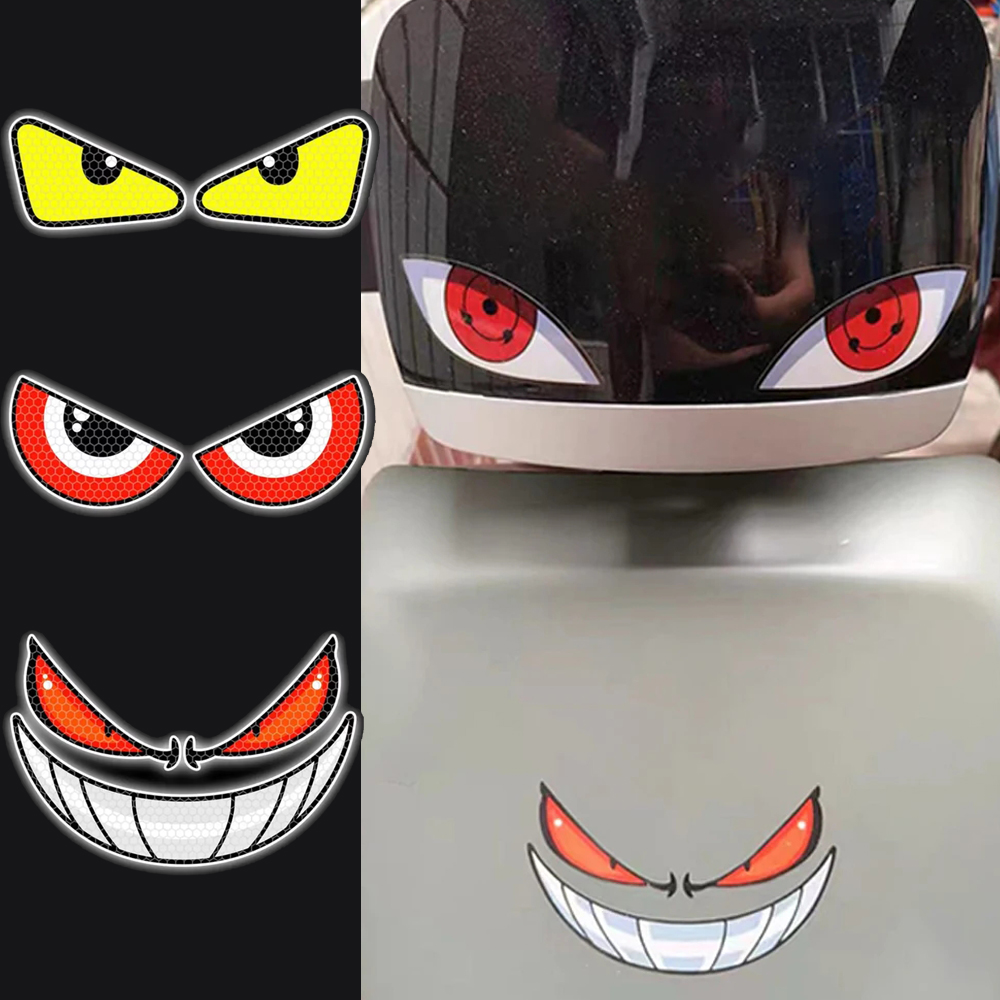 Car Accessories Quotes - オートバイボディステッカー電動自転車ヘッド装飾ステッカー悪魔の目ハロウィン雰囲気デカールユニバーサル車バイク用