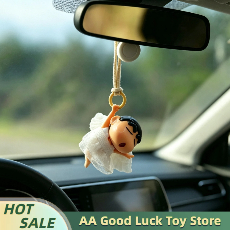 Car Accessories For Inside - クレヨンしんちゃん エンジェルバレエ ミニカーバックミラー吊り下げペンダント クリエイティブな車内装飾 絶妙な多用途オーナメント