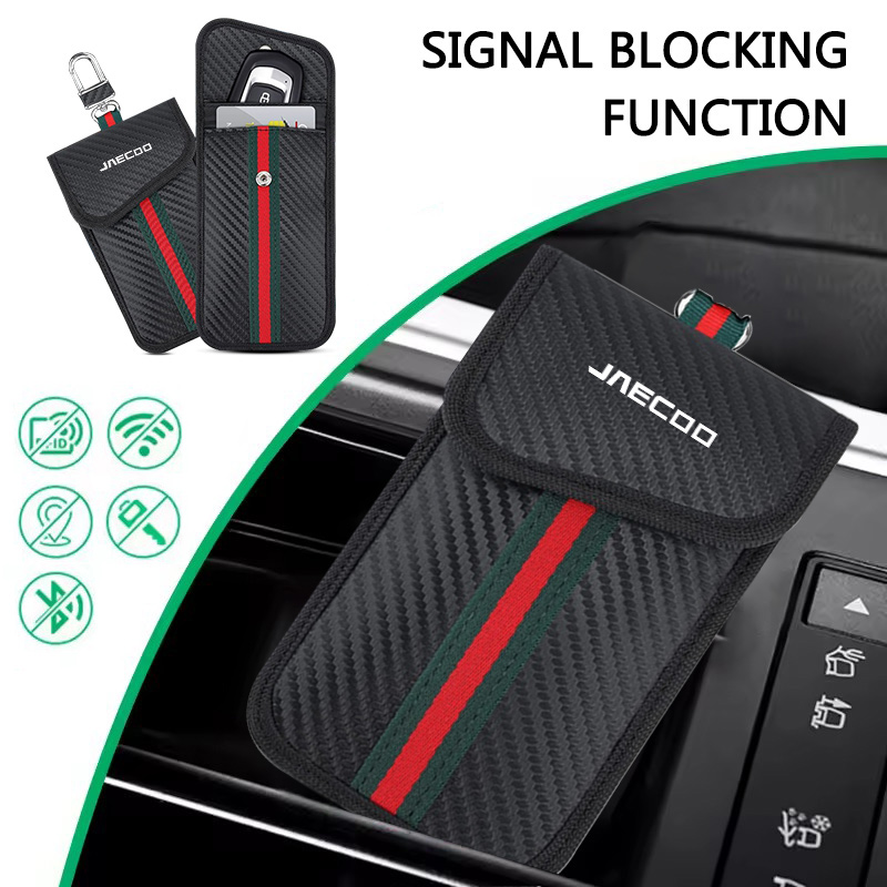 Car Key Signal Blocker - JAECOO 車のキーシグナルブロッカーバッグ RFID ファラデーケージキーリングカード収納ポーチ盗難防止キーケース JAECOO J7