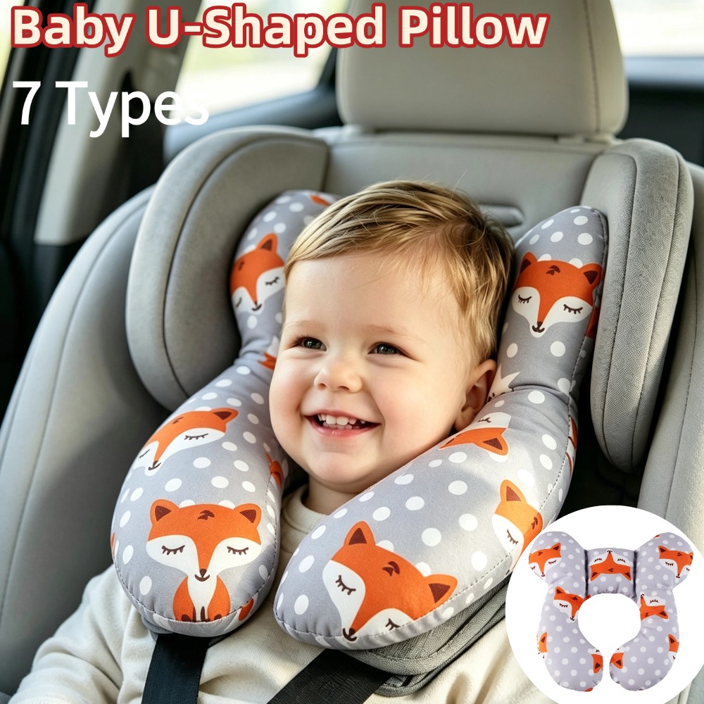 Car Accessories Nearby - 1 個ベビー U 字型旅行ネック枕漫画ベビーカー枕ヘッドサポートクッション子供睡眠枕カーシートベビーカー用