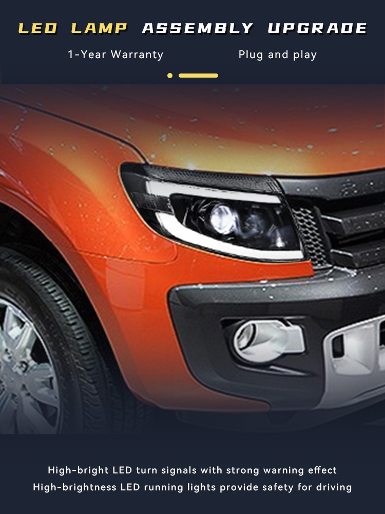 Accessories Car Near - フォード・レンジャーT6 2012 2013 2014 レンジャーT6用ヘッドライト 遠近一体型LEDバルブ