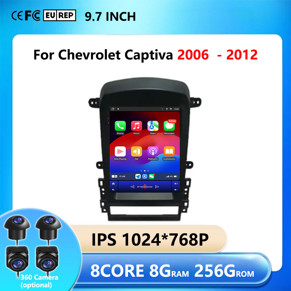 Car Accessories In India - 9.7インチAndroid 16搭載カーラジオマルチメディアビデオプレーヤー、シボレーキャプティバ2006-2012用、DSPステレオアクセサリー、Bluetooth、4G対応