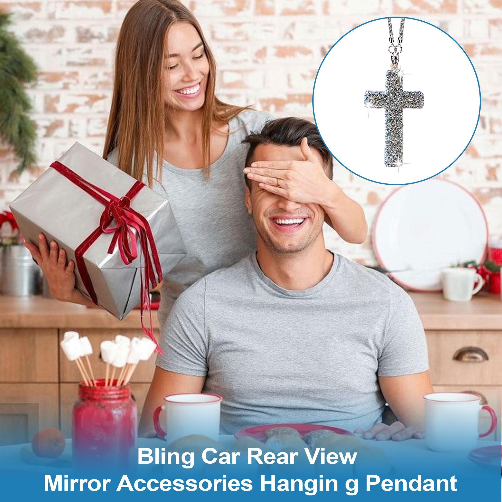 Car Accessories For Women - ミラー装飾車のブリンブリン車のバックミラー吊り下げペンダントクリスチャン宗教オートアクセサリーインテリア女性男性