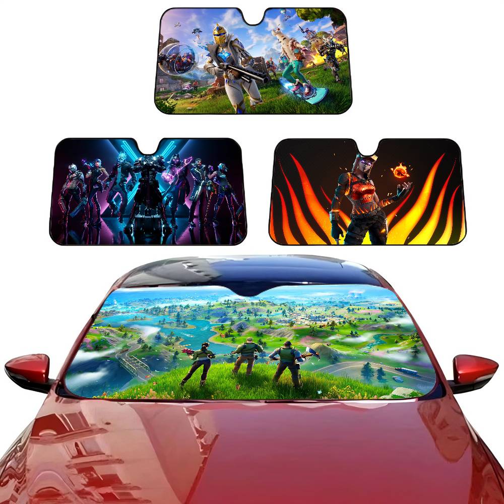 Car Accessories Window - 漫画ゲーム F-FortniteS 車の窓サンシェードフロントガラス抗紫外線保護フロントリアフロントガラスブロックカバーバイザーアクセサリー