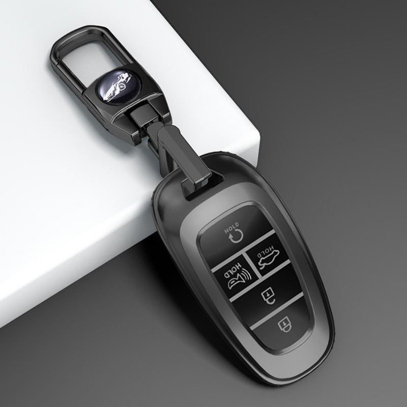 Car Key Signal Blocker - ヒュンダイ用TPUカーキーケース,新しい灰色のキーケース,santa fe,tucson 2022,nexo nx4,atos solaris prime