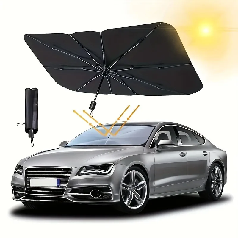 Car Accessories Window - 車のサンシェードプロテクターパラソル車のフロントウィンドウサンシェードカバーサンプロテクターインテリアフロントガラス保護アクセサリー