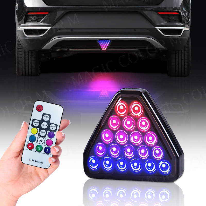 Car Accessories Nearby - オートバイと車用のリアブレーキランプ,20 led,バンパー,警告,トライアングル,ストップストップ,安全,黒,赤,rgb,f1スタイル,トラック