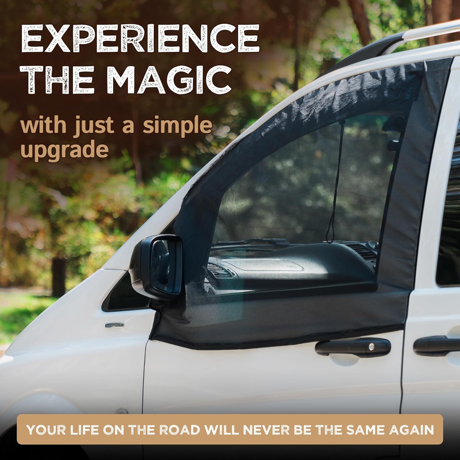 Car Accessories Window - スプリンター、メトリス、トランジット、プロマスター用 2個入り ユニバーサルキャンピングカー用窓用防虫網 ペア フロントドア用防虫網 車用アクセサリー