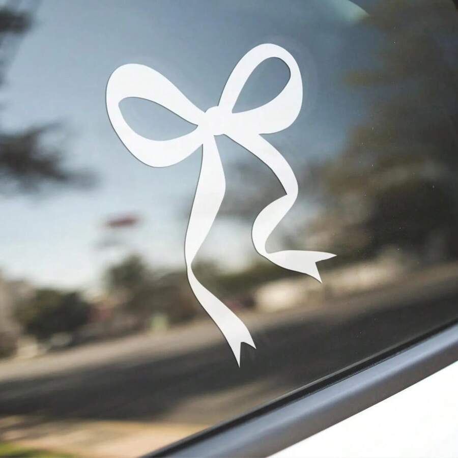 1個入りボウカーデカール、車の装飾用ビニール製ガーリーボウノ - Car Accessories For Women のレビューと価格