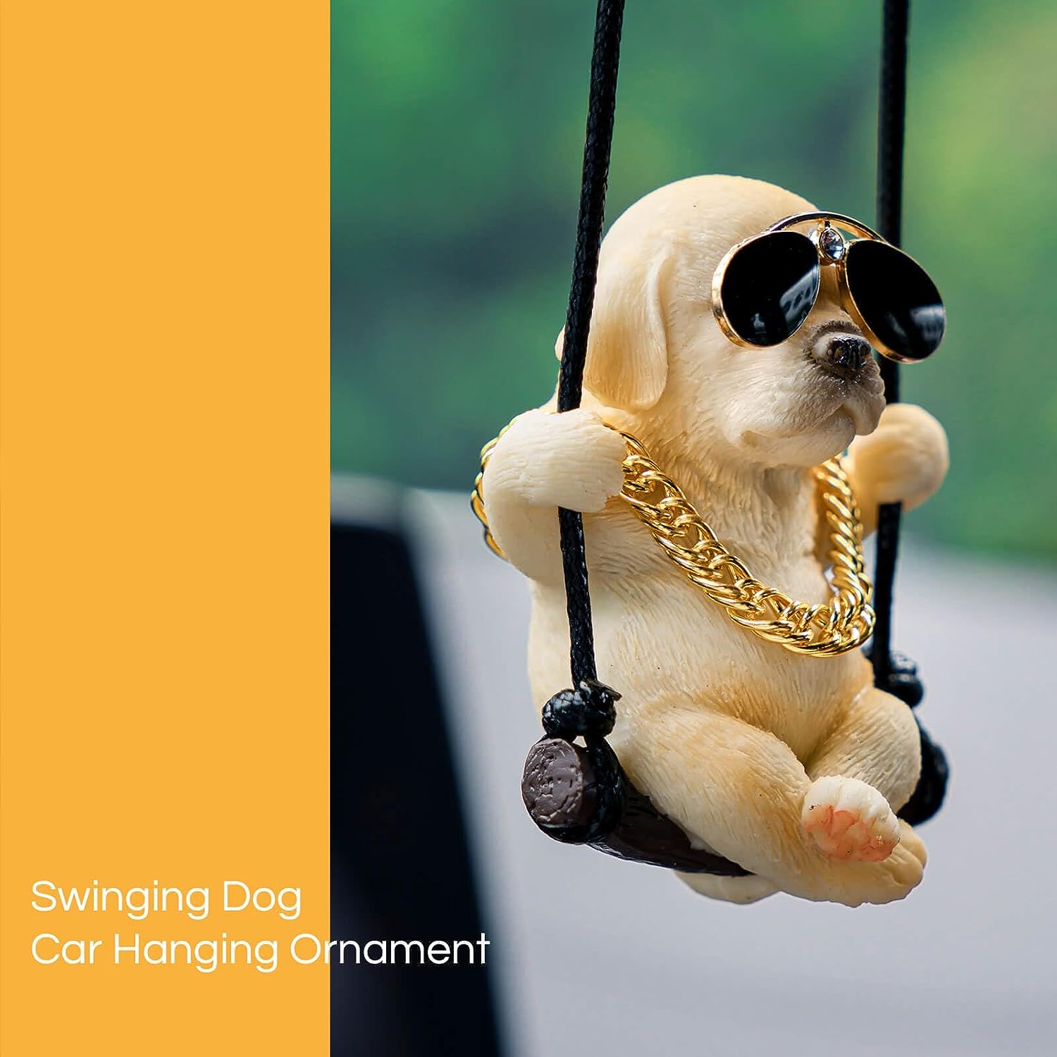 男性と女性のための車のリアビューミラー,かわいいスイングドッ - Car Accessories Mirror Hanging のレビューと価格