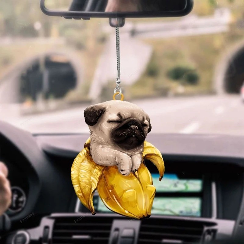 ミニ両面ハンギングカーペンダント、猫と犬、バックミラー、チャ - Car Accessories Mirror Hanging のレビューと価格