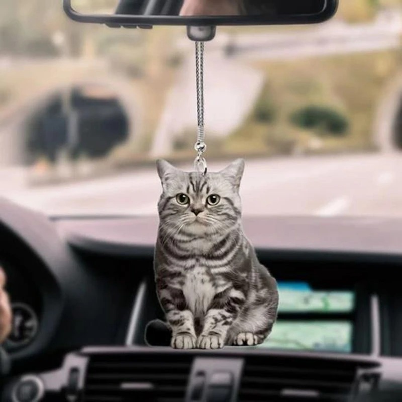 ミニ両面ハンギングカーペンダント、猫と犬、バックミラー、チャ - Car Accessories Mirror Hanging のレビューと価格