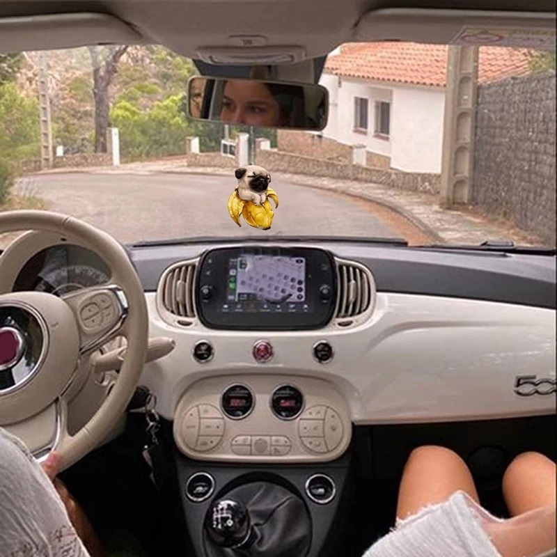 ミニ両面ハンギングカーペンダント、猫と犬、バックミラー、チャ - Car Accessories Mirror Hanging のレビューと価格