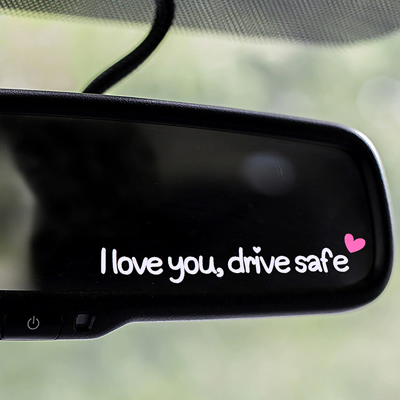 愛しています、安全に運転してください、車のミラーステッカー、 - Car Accessories For Women のレビューと価格