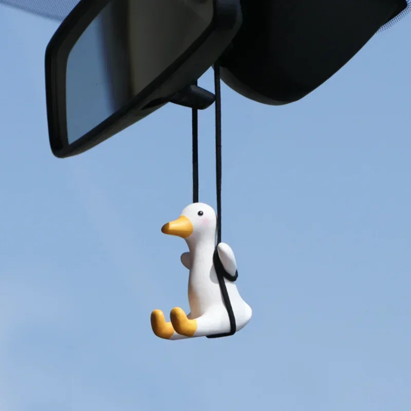 かわいいスイングダックペンダント - 楽しいインテリアバック - Car Accessories Mirror Hanging のレビューと価格