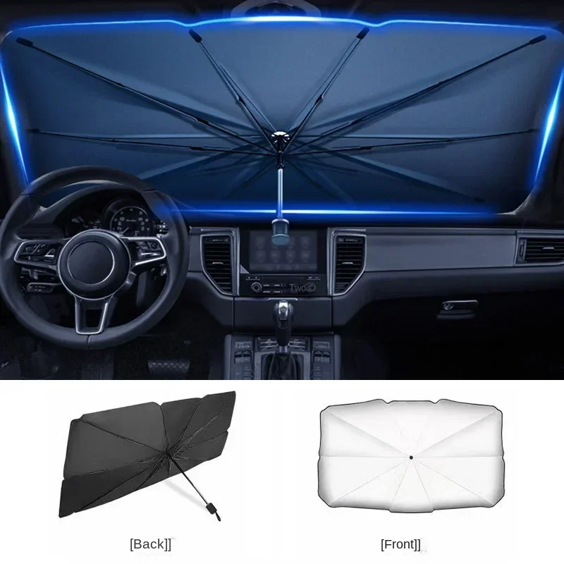 車のサンシェードプロテクターパラソル車のフロントウィンドウサ - Car Accessories Window のレビューと価格