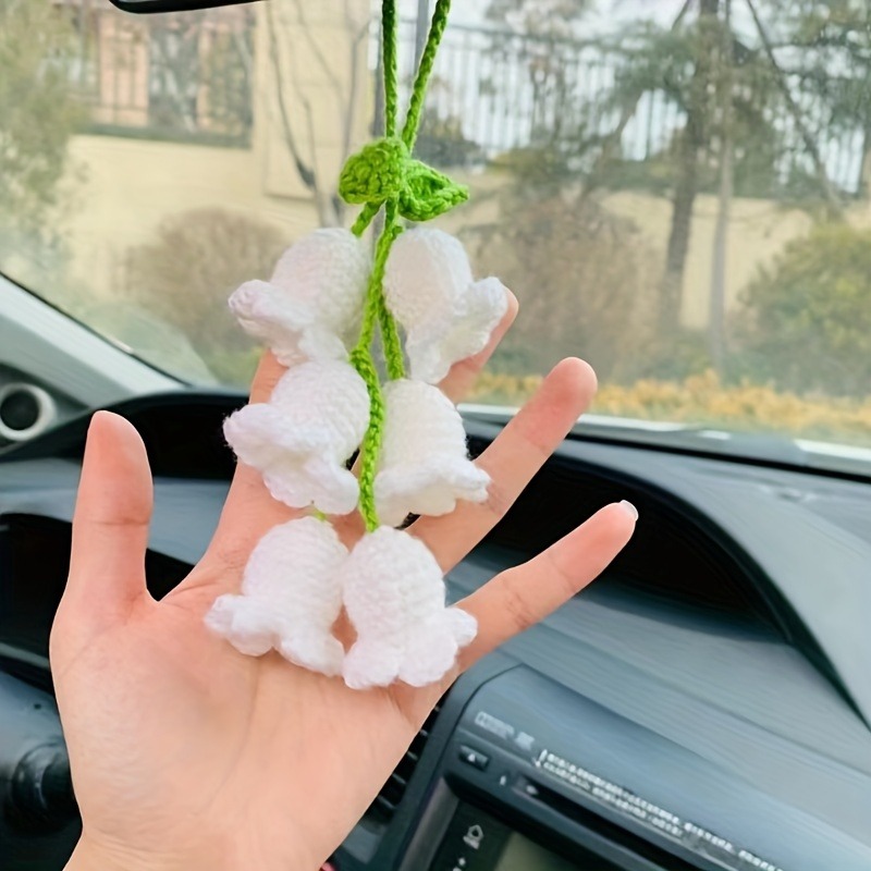 1個入り 蝶々の花の手編みカーペンダント バックミラーチャー - Car Accessories Mirror Hanging のレビューと価格