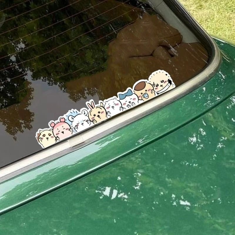 かわいいちいかわキュートな漫画風静電気吸着ステッカー 車のガ - Car Accessories Japanese のレビューと価格