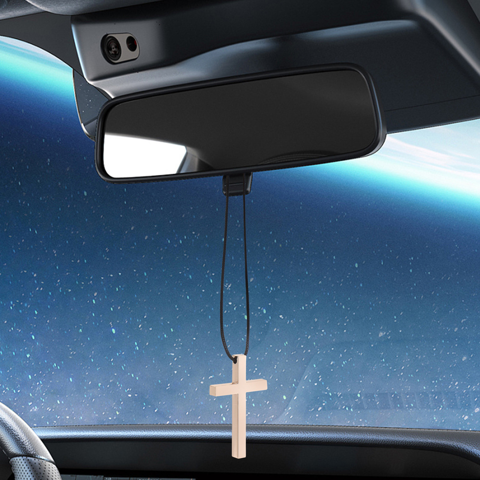 車内装飾品 オートミラー クロスペンダント アクセサリー ク - Car Accessories Mirror Hanging のレビューと価格