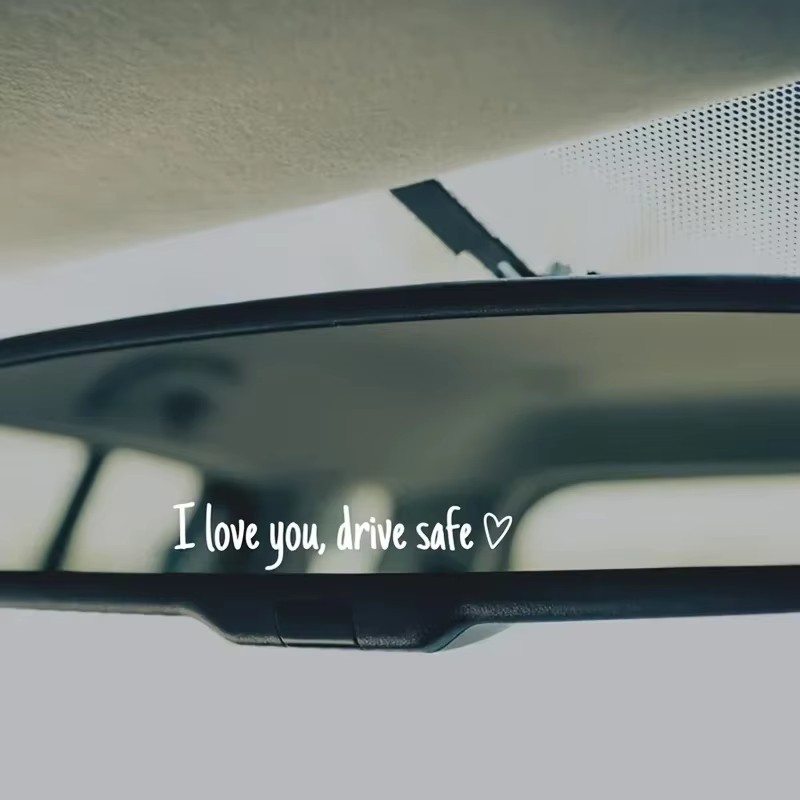 I Love You バックミラー デカール - 女性ドライ - Car Accessories For Women のレビューと価格