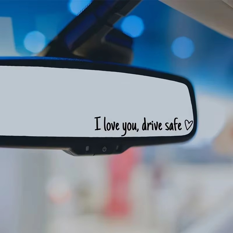 I Love You バックミラー デカール - 女性ドライ - Car Accessories For Women のレビューと価格
