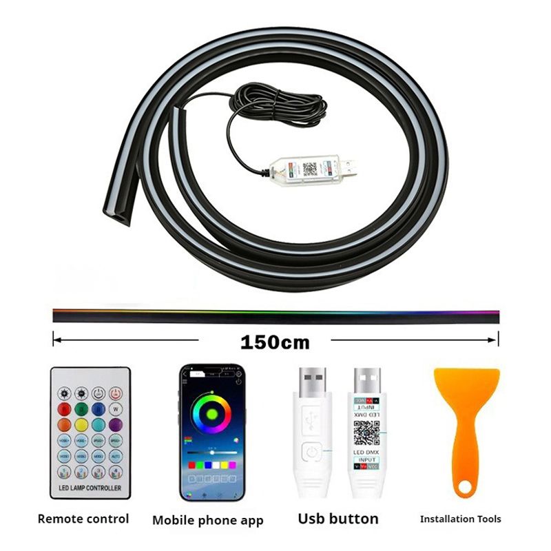1.5 メートル LED 車のダッシュボードシールストリップ - Car Accessories Sound System のレビューと価格