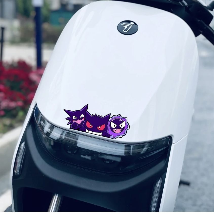 かわいいポケモンゲンガーのアニメカーステッカー、バイク、スク - Car Accessories Quotes のレビューと価格