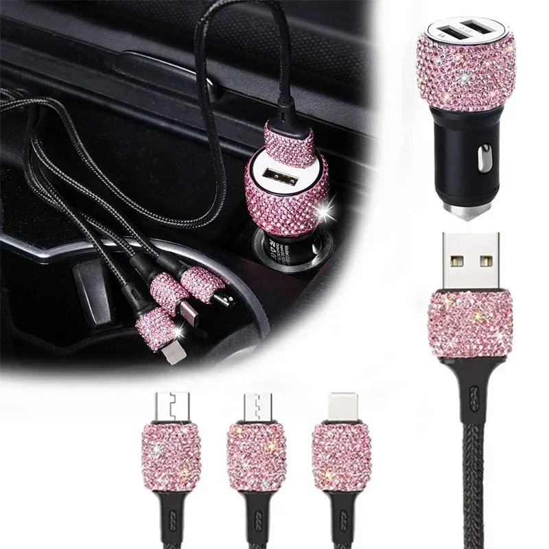 USB カーチャージャー 5V 2.1A デュアルポート高速 - Car Accessories For Women のレビューと価格