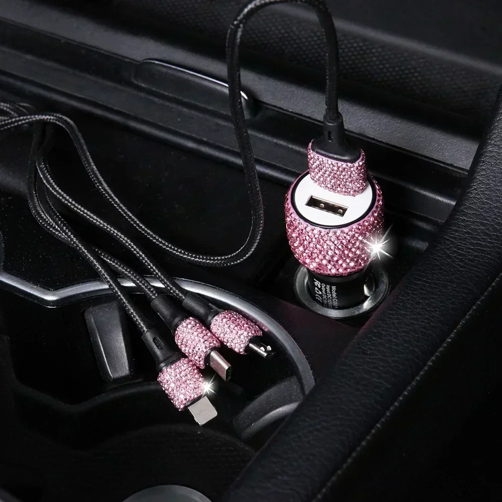 USB カーチャージャー 5V 2.1A デュアルポート高速 - Car Accessories For Women のレビューと価格