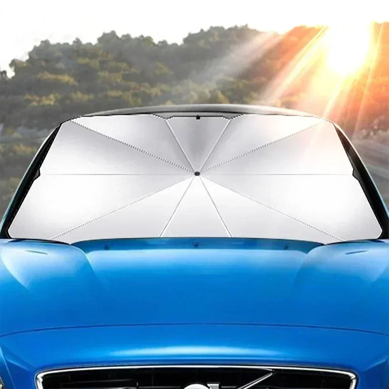折りたたみ式車用サンシェードプロテクターパラソルフロントウィ - Car Accessories Window のレビューと価格