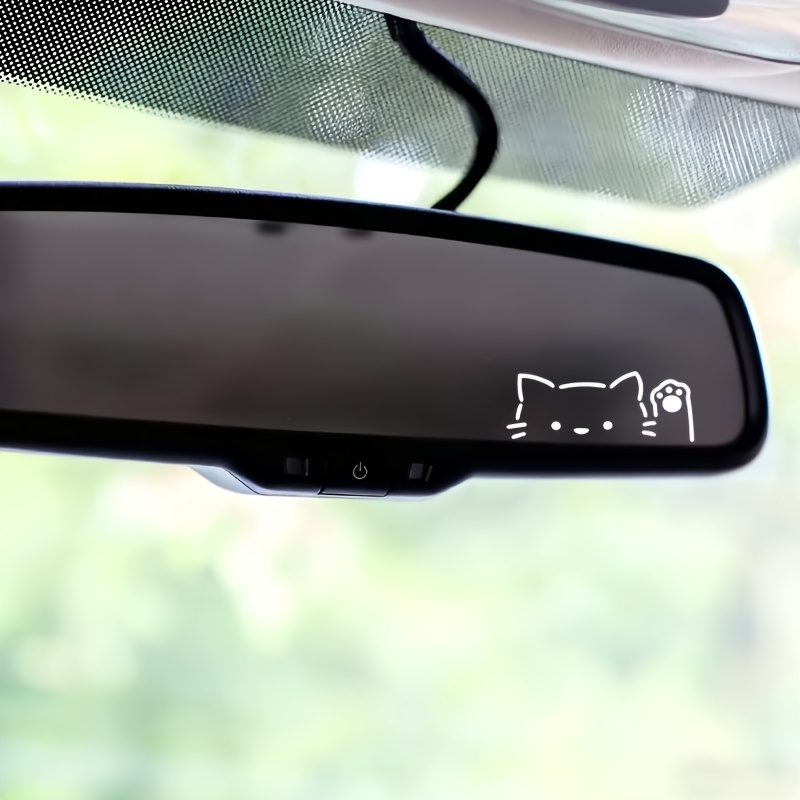 2枚セット 漫画風の覗き見猫 車のミラーステッカー スタイリ - Car Accessories Quotes のレビューと価格