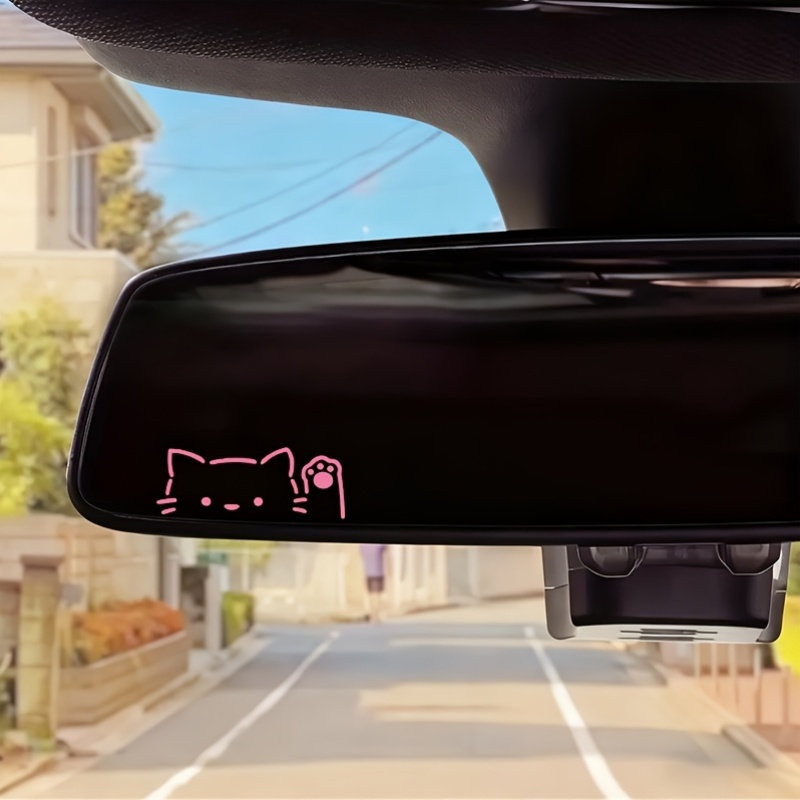 2枚セット 漫画風の覗き見猫 車のミラーステッカー スタイリ - Car Accessories Quotes のレビューと価格