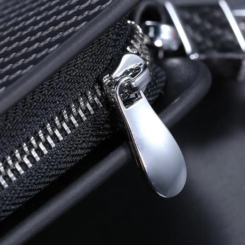 88 ロゴ革車のキーホルダーキーケースカバージッパーキーケー - Car Key Signal Blocker のレビューと価格