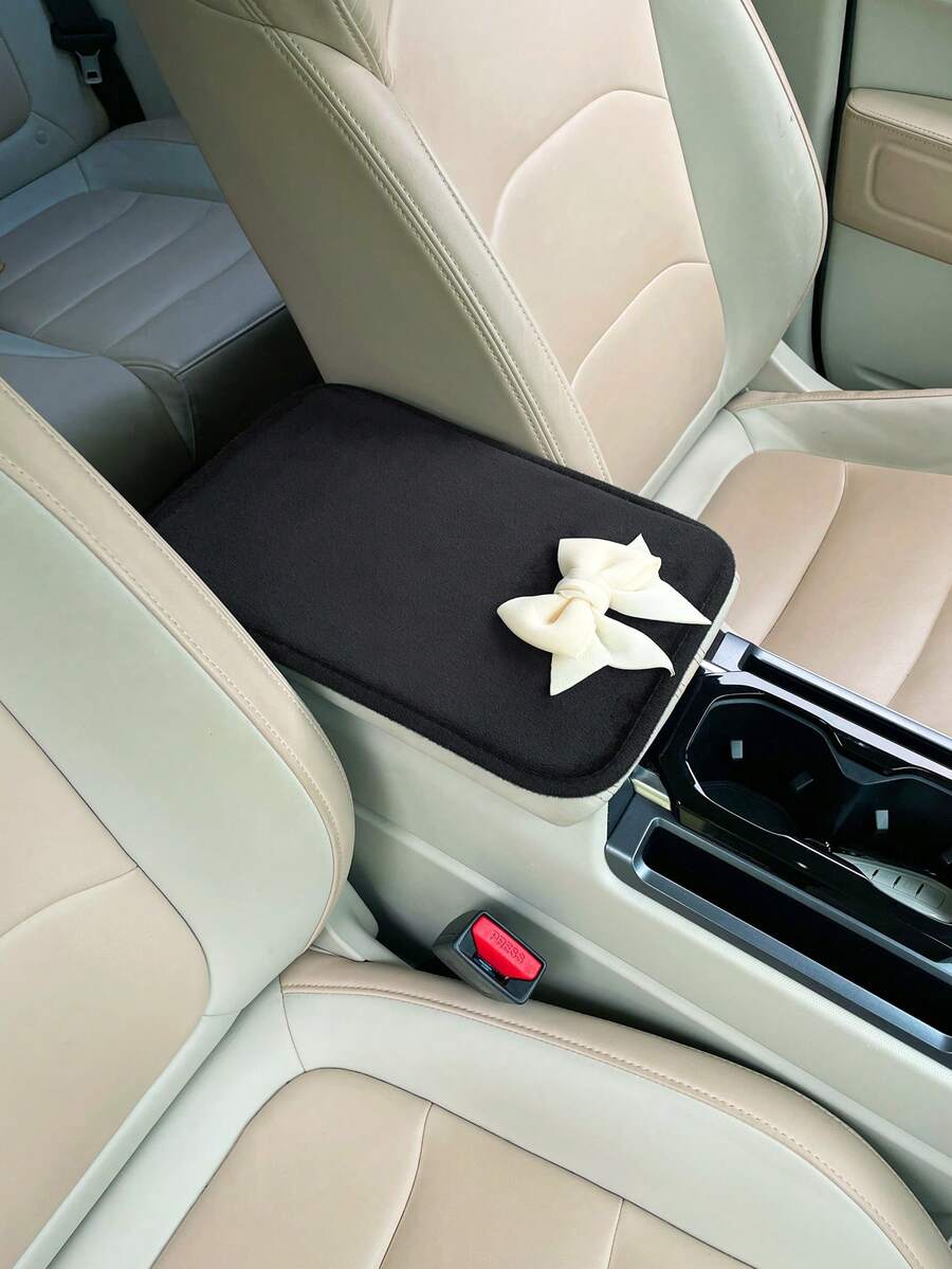 1pc リボン装飾カーアームレストボックスパッド、クリエイテ - Car Accessories For Women のレビューと価格