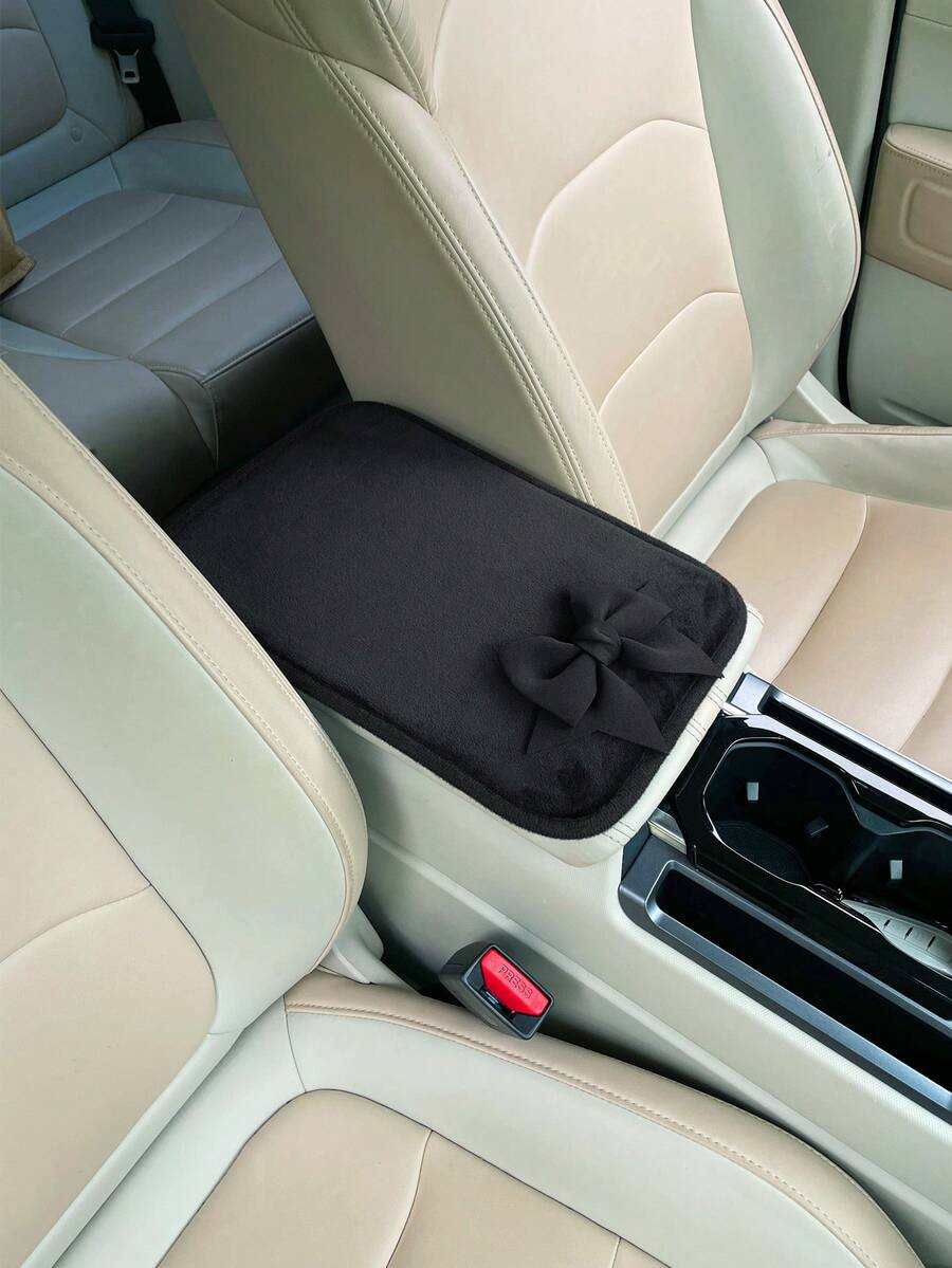 1pc リボン装飾カーアームレストボックスパッド、クリエイテ - Car Accessories For Women のレビューと価格