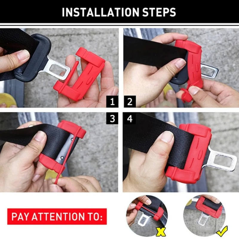 2個入り 車用シートベルトクリップ シリコン保護カバーホルダ - Car Accessories For Inside のレビューと価格