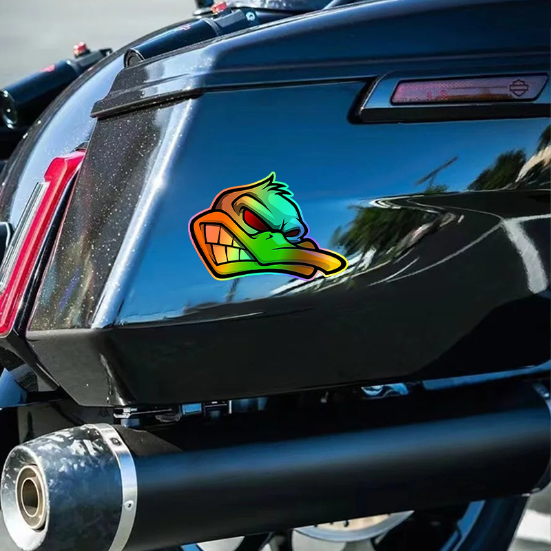 1PC おかしい漫画怒っているアヒルの頭オートバイステッカー - Car Accessories Quotes のレビューと価格