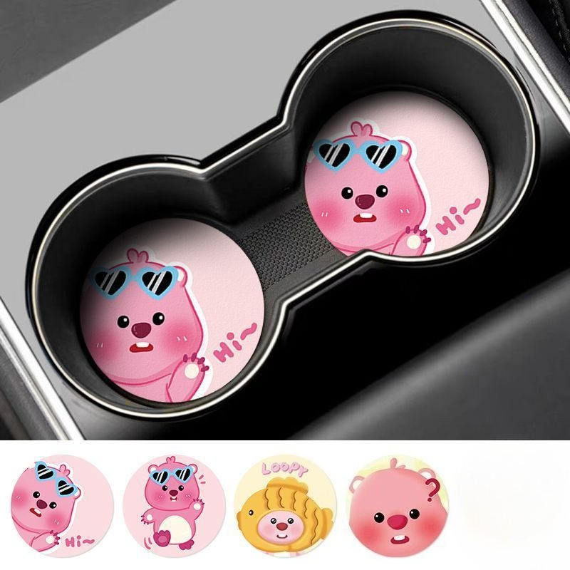 ルーピー・クリエイティブ・カートゥーン・カーコースター 男の - Car Accessories For Inside のレビューと価格