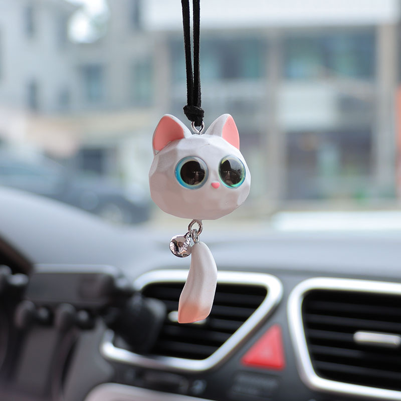 車のバックミラーペンダント、ベルとキツネのペンダント、車のハ - Car Accessories Mirror Hanging のレビューと価格