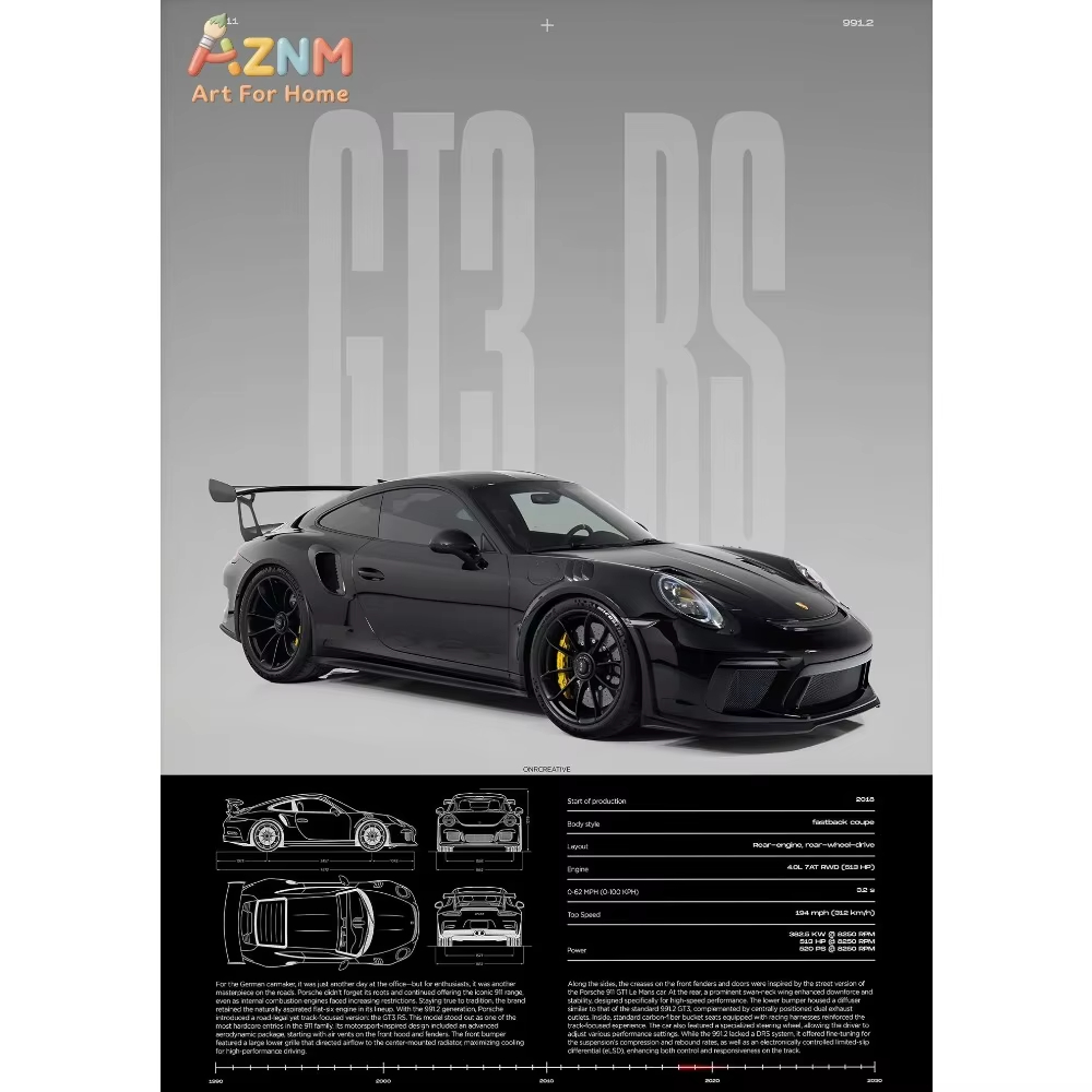 1pc ミニマリスト 911 GT3-RS 718 GT4  - Car Accessories For Inside のレビューと価格