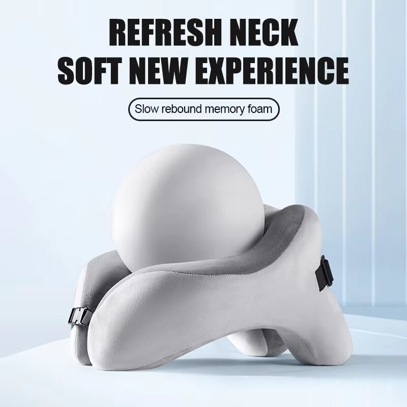 メモリーフォームU字型ネックピロー 旅行用飛行機睡眠枕 ソフ - Car Accessories Nearby のレビューと価格