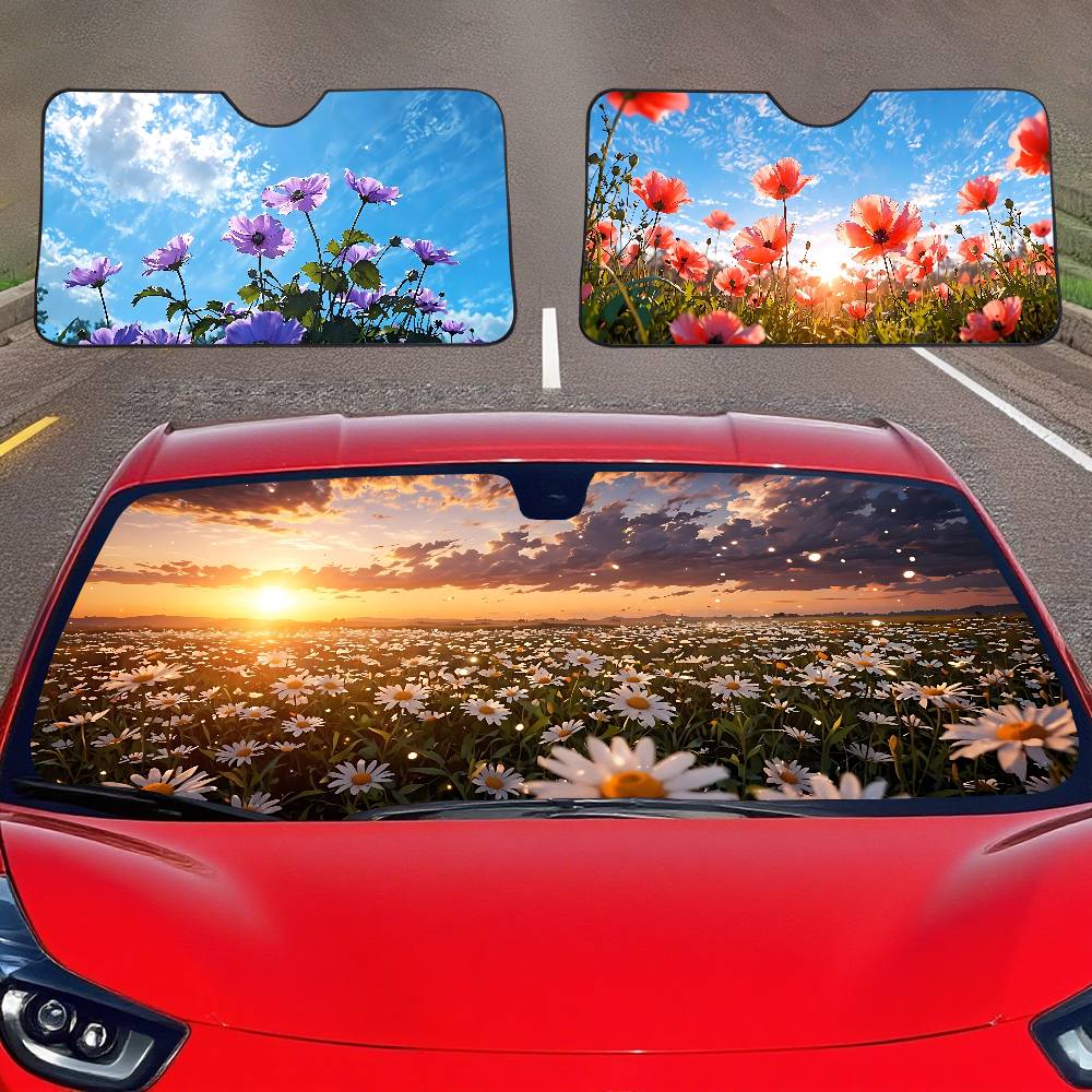 太陽の光と花 車のサンシェード フロントガラスカバー フロン - Car Accessories Window のレビューと価格
