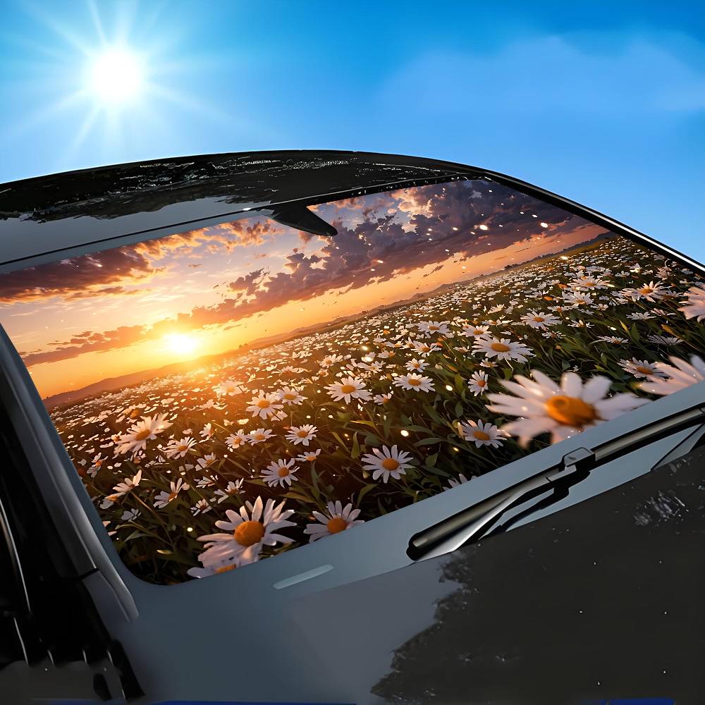 太陽の光と花 車のサンシェード フロントガラスカバー フロン - Car Accessories Window のレビューと価格