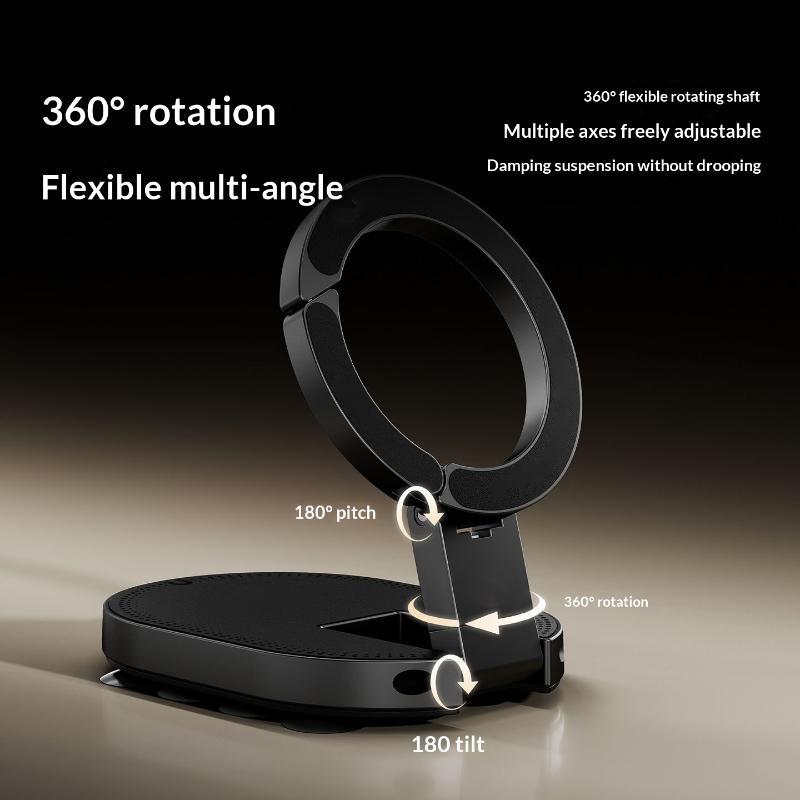 新しい1個入り折りたたみ式回転式3in1磁気式車載スマホホル - Car Accessories For Interior のレビューと価格