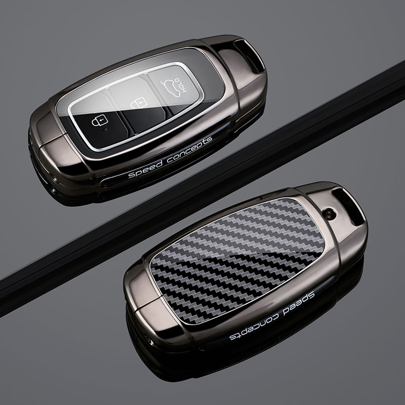 金属カーボンファイバー製車キーフォブケースカバー、ヒュンダイ - Car Key Signal Blocker のレビューと価格