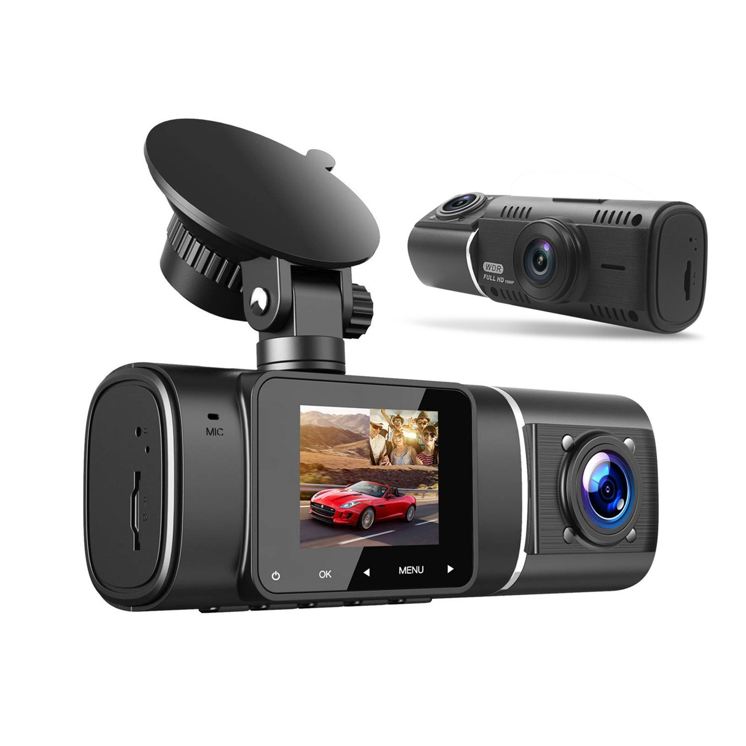車載デュアルダッシュカム 前後カメラ 1080P Gセンサー - Car Dash Cam のレビューと価格