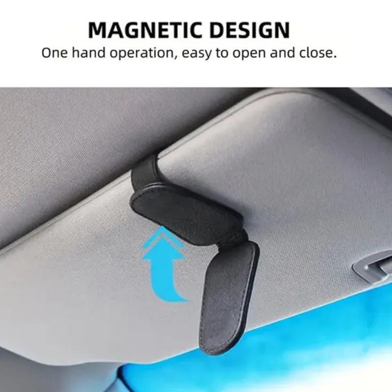 車のサンバイザーメガネケースホルダーサングラスクリップチケッ - Car Accessories For Inside のレビューと価格